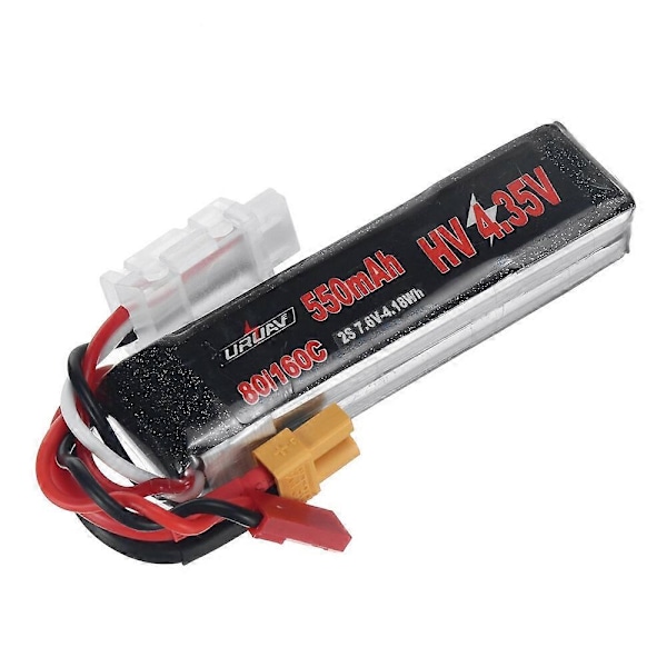 URUAV Power 7.6V 550mAh 80C/160C 2S HV 4.35V LiPo Akku XT30-liittimellä RC-droneen