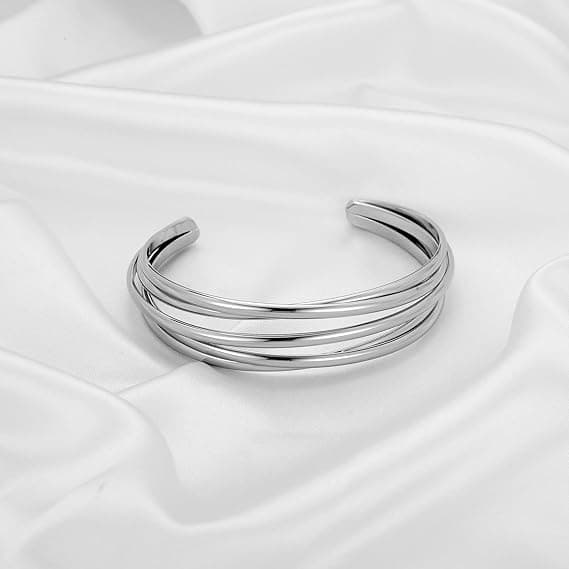 Justerbart tårformat guldarmband för kvinnor – djärv öppen design