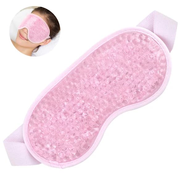 Sove-ispose Gel Øyemaske - Rosa