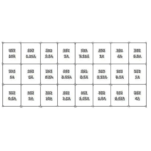 240 stk 382 392 24 Værdi Sikringer Cylindrisk Sikring LCD TV Strømforsyning PCB Sikringssæt