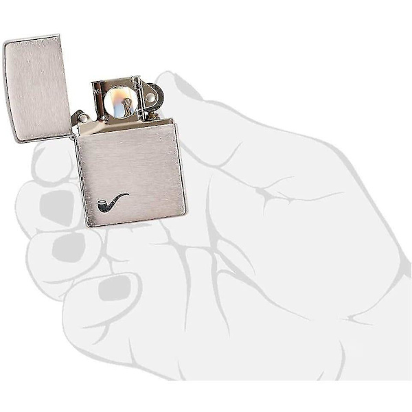 Stearinlys Pipe Lighter Børstet Krom