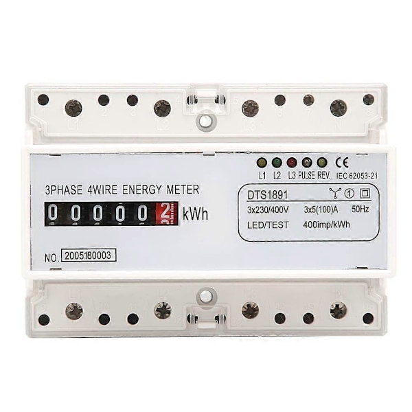 DTS1891 3 Phase 4 Wire 7P DINRail Electric Meter Energy Meter Electronic KWh Meter