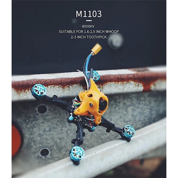 T-MOTOR M1103 1103 8000KV 2-4S Borstlös Motor 1.5mm Axel för RC Drönare FPV Racing