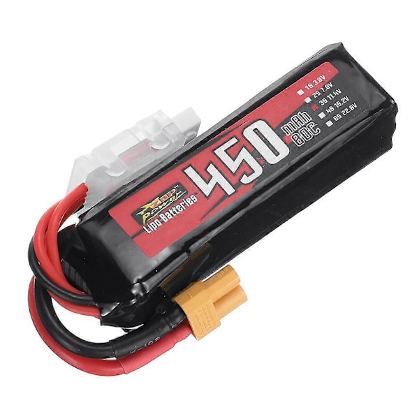 ZOP Power 11.4V 450mAh 80C 3S LiPo Batteri Med XT30 Stik til Pavo20 Pro DarwinFPV Baby Ape/Pro Darw