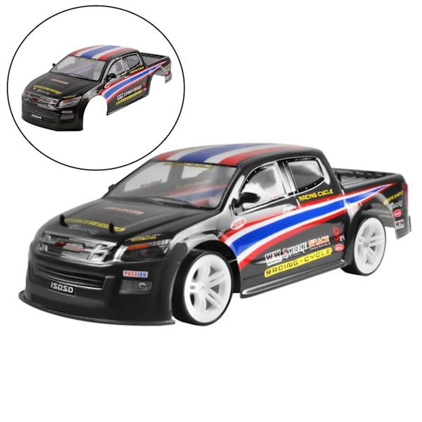 1/10 Fyrdriven Hög Hastighet Rc Racing Bil Kaross Skal Delar Svart