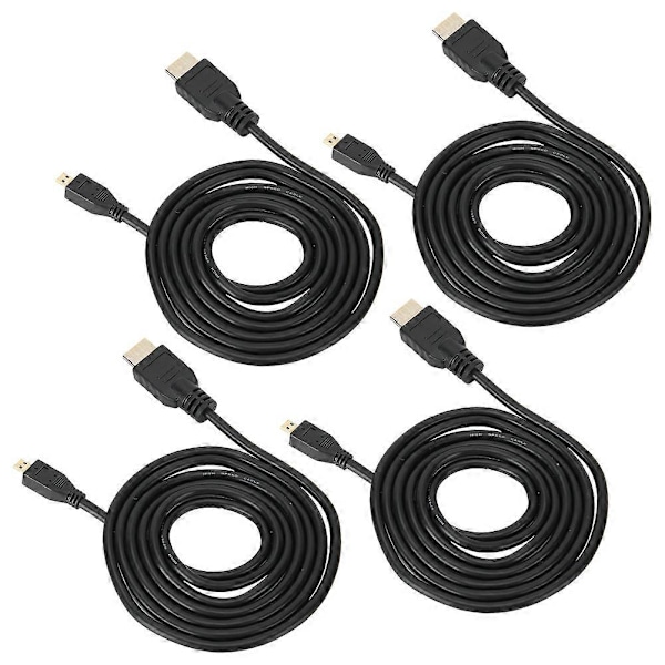 4 kpl Micro HDMI - HDMI -kaapelia 1,5 metriä HD-videolankaa Raspberry Pi 4B:lle