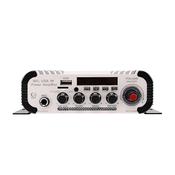 - V11 Bluetooth Forstærker 2-kanals Super Bass Lydforstærker Med Fjernbetjening Tf Usb Fm 85db Mp3 Fm Radio