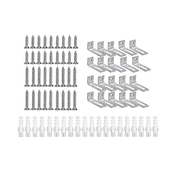 20 Sett Hvitetavle Monteringsutstyr Veggmonteringsett Monteringsbraketter For Hengende Hvitetavle