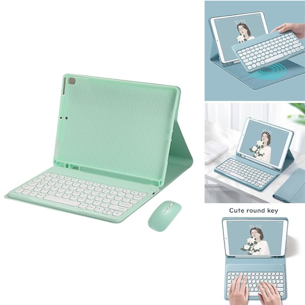 Kotelo langattomaan näppäimistöön ja hiireen Galaxy Tab S6 Lite 10.4:lle, liukumaton, vihreä