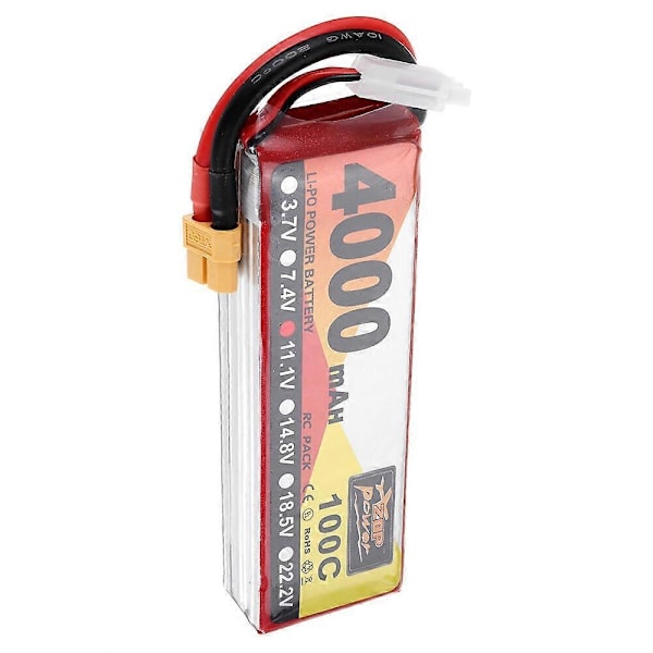 ZOP Power 11.1V 4000mAh 100C 3S Lipo Batteri XT60 Plugg for RC Racing Drone