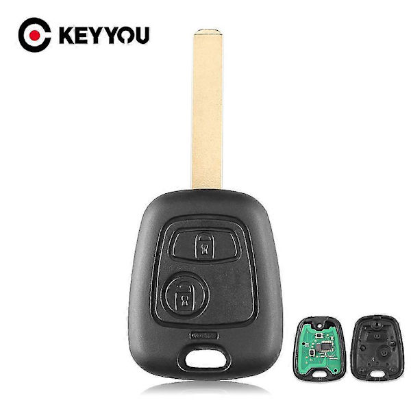 2 Painiketta 433mhz Kaukosäädin Auton Avaimelle Avaimeton Peugeot 307 Citroen C1 C3 Auton Avaimelle Va2 Terä Pcf7961 Sirulla