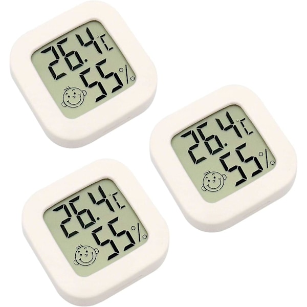 3 stycken Mini Digital Inomhus Termometer Hygrometer Luftfuktighet Temperatur LCD-Skärm Bluetooth Sensor Trådlös Termometer För Hem Kontor Digital Hyg