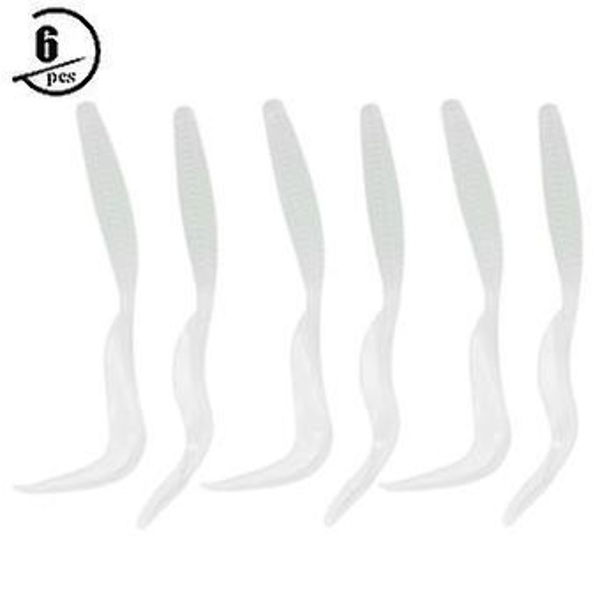 11cm Myke Plast Kunstige Fiske Agner Grub Worm Agner Fiskeutstyr - 6 stk (Lysende)