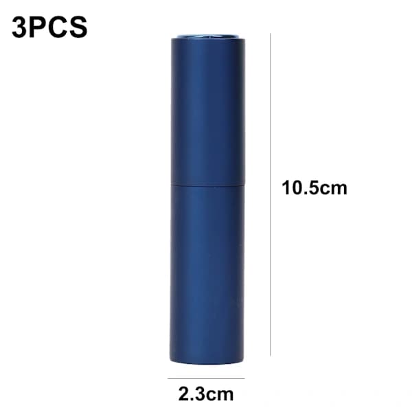 3 kpl suihkepullo - 10 ml - sininen