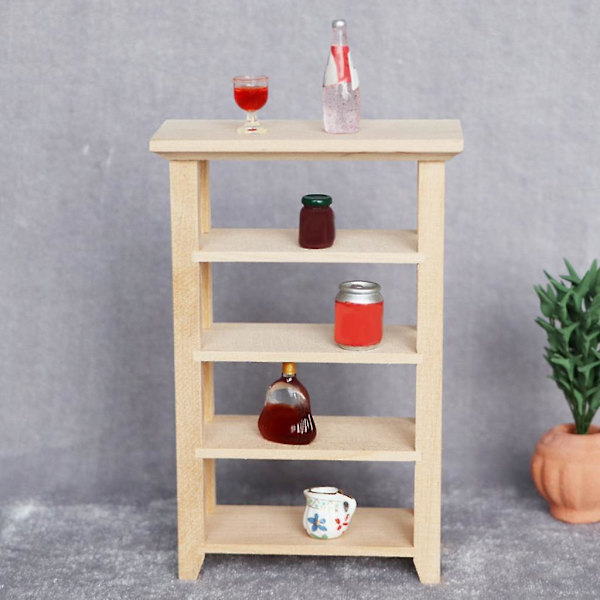 Nukkekoti Miniatyyri Puinen Hyllyt 1:12 Nukkekoti Kalusteiden Sarjalle