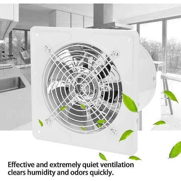 Avluftfläkt 6 Tum Luftutdragare Tyst Väggventilation För Badrum Garage Kök 40w 220v Ventilo 1100m3/h Luftflöde Och 50~60 Dba