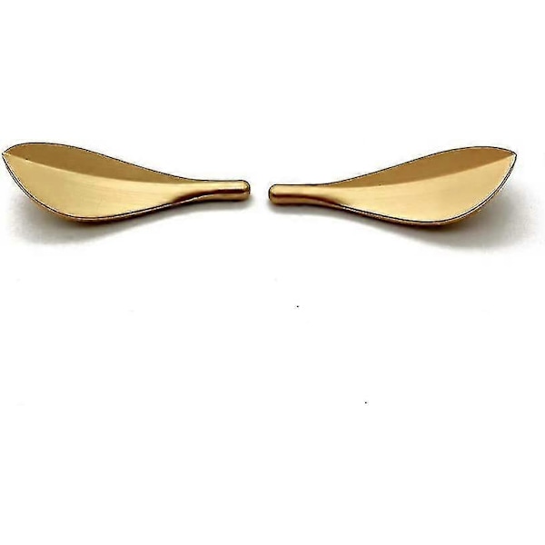 Sæt af 2 Guldbladskabshåndtag - Elegant Art Deco-stil