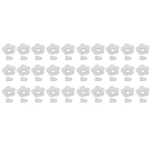 30 Sett Kolibrimaterblomster Flerfarget Unike Utskiftbare Kolibrimaterdeler Burtilbehør~6650