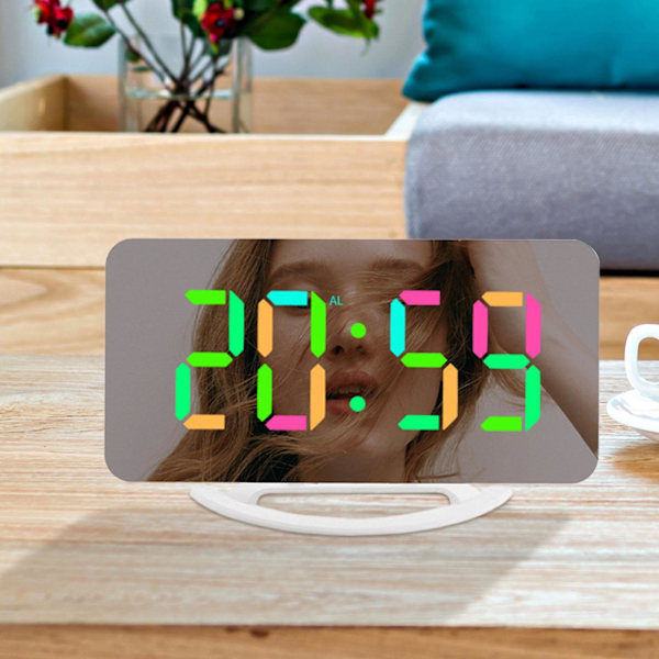 LED-väckarklocka med display, snooze-funktion, digital klocka för hall, vardagsrum och tonåringar