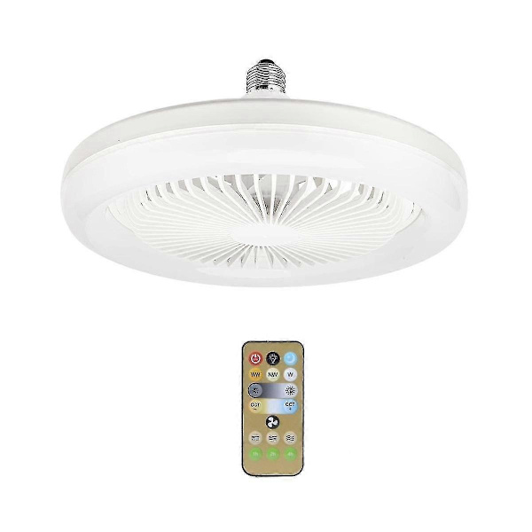 30W Taklampe med Integrert Lys E27 Fjernkontroll Takbelysning Soverom Stue Bryterkontroll