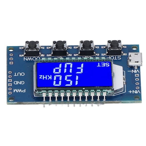 PWM-puls, fyrkantig vågsignalgeneratormodul med LCD-display, justerbar frekvens