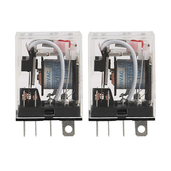 2x Jqx-13fl Ac 110v Käämi Dpdt 8-nastainen 8p Elektromagneettinen Tehorele