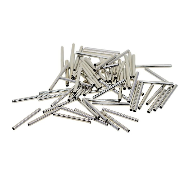 8x50x 20x2mm Glatte Lange Rette Rørperle Smykkeproduksjon Hvitgull