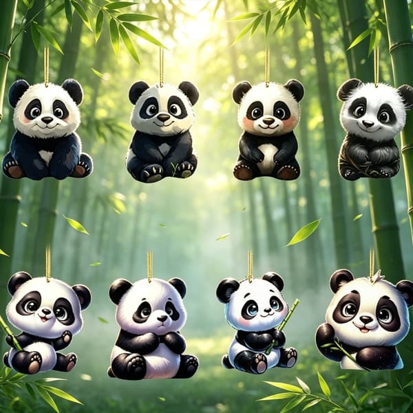 2026 Julekalender Blind Box: Festlig Panda Ryggsekk-sjarm