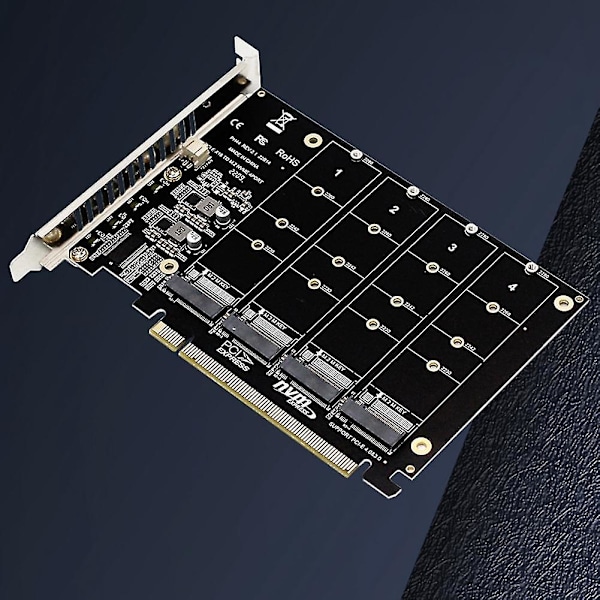 Ph44 Nvme 4-diskskort Pci-e Raid-kort Signalklyvning Utbyggnadskort Nvme Raid Pcie 4.0 3.0 X16 Sp