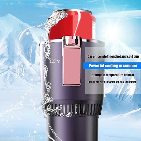 12V 2 i 1 Smart Bil Koppholder Kjøler Varmer Digital Temperaturvisning Kopp Drikke Boks Coo