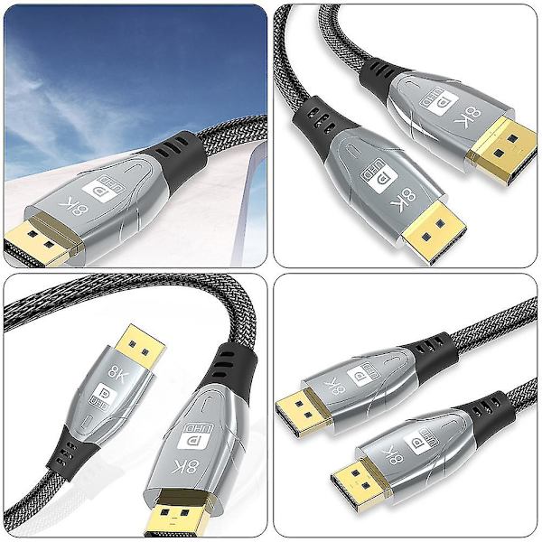 DisplayPort-kabel 2m 1.4 Versjon DisplayPort Forlengelseskabel Kabeltilførsel