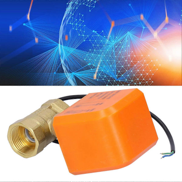 2-vejs elektrisk kugleventil 2-trådet messingmotoriseret mekanisk udstyr DC12/24V DN25