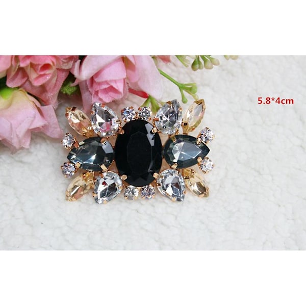 14x Lyxiga Kristall Skoklippar Rhinestone Bröllopssko Spännen Dekoration För Kvinnor