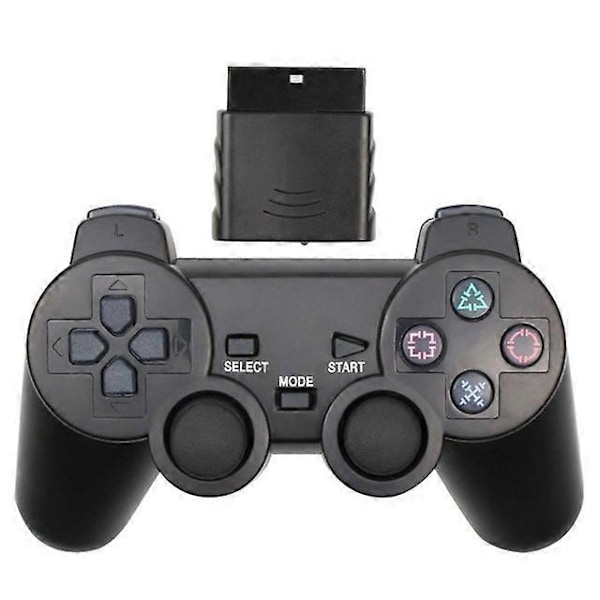 2,4 GHz Langaton Pelikonsoli SONY PS2 / PS1 Tarvikkeille 2 Moottorilla PC Joystick Ohjain PlayStation 2 Konsolille