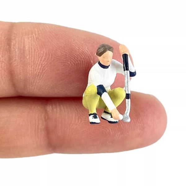 1/64 Urheiluparin Malli DIY-Kohtaus Dioramat Kyykistyvä Tyttö Työpöydän Koriste