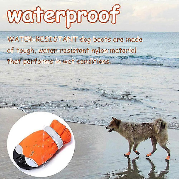 6#6# Hundskor för Sommar Heta Asfalt Stövlar Stora Medelstora Hundar Vattentäta Tasskydd