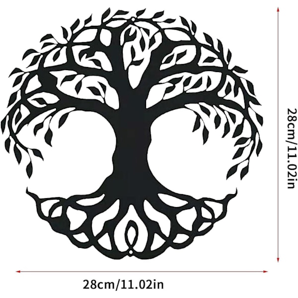 Metallisk väggkonst, Livets träd-konst, Väggdekoration, Metalliskt familjeträd-skylt, Väggdekoration, Heminredning