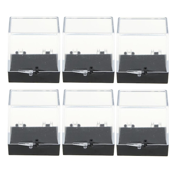 6-pakks Akryl Displayboks for Dyrefigurer 3D-modeller Samling 3x3x3,5 cm
