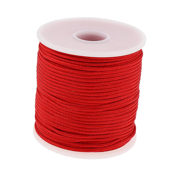 2mm 50m Paracord Fallskärmsrep Snöre Utomhus Camping Tälttillbehör Röd