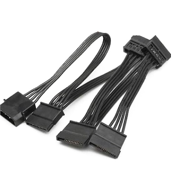 4-napainen IDE 1 - 5 SATA 15-napainen kiintolevyn virransyöttöjakokaapeli DIY-tietokonepalvelimeen 18AWG 4-napainen - 1