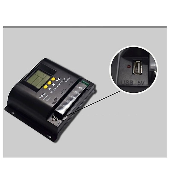 Pwm 100a 12v 24v 36v 48v Auto Solpanel-laderegulering