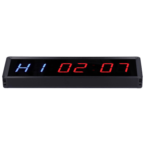 Intervalltimer 1,5 tum LED Digital Display Nedräkning/Uppräkning Klocka med Fjärrkontroll för Hem Gym Kontor