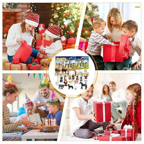 Kristent Adventskalender Religiøs Julekrybbekalender Julekrybbe Sett Juleadventskalender for Barn Gutt