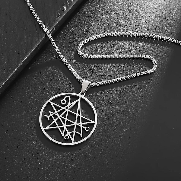 Necronomicon H.P. Lovecraft Miskatonic Vanha Merkki Azathoth Cthulhu Kutsun Kaulakoru Miehille Ruostumattomasta Teräksestä Kaulakorut Korut