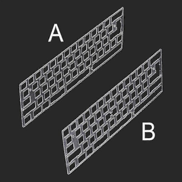 60% PC-platta för mekaniskt tangentbord 2U Polykarbonatplatta