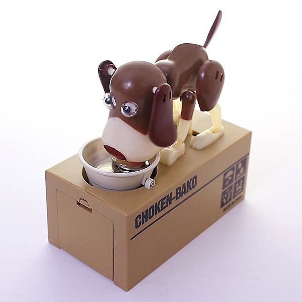Min Hund Spargris - Robotisk Myntätande Leksak Sparbössa Kreativ Elektrisk Pengaslukande Hund Spargris Cartoon Stjäl Pengar Hund