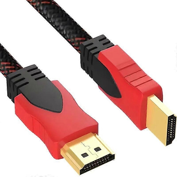 HDMI-kaapeli 3m High Speed 2.0 Ethernet 4K Full HD 1080p 60Hz HDR 3D ARC 3 metriä PS3 PS4 PS5 Xbox TV-näyttö OLED LED PC Kannettava tietokone Beamer Rot