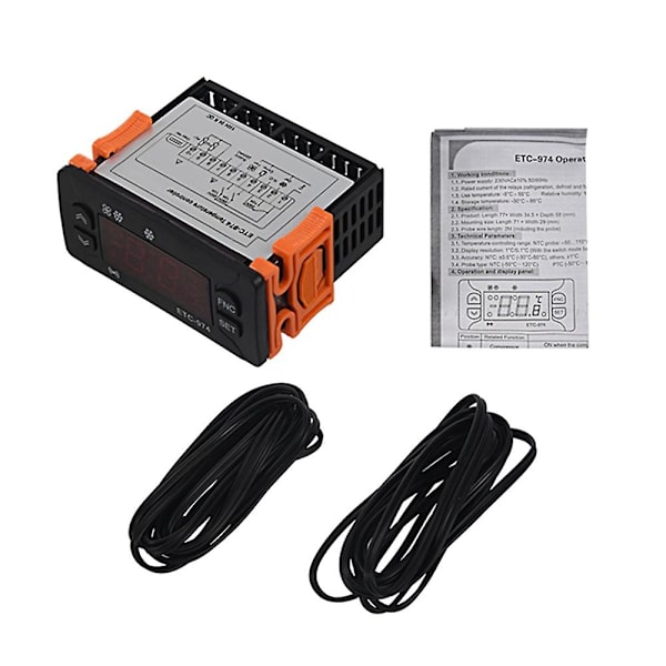 ETC-974 Mini Lämpötilan Ohjain Jääkaapin Termostaatti Säädin