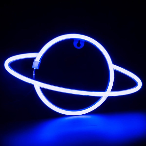 2024 Uudet Neon-kyltit Planeettavalot Makuuhuoneen Seinäkoristeeksi Paristo- ja USB-virralla Esteettinen Led-neonvalo