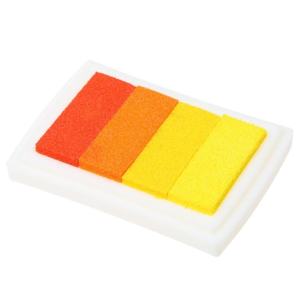 4 Farger Stempelputer Fingeravtrykk Korea DIY Håndverk Preget Fargerik Orange
